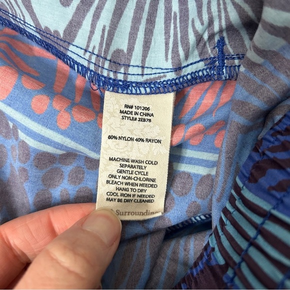 Soft Surroundings Wide Leg Tropical Flowy Pants Size XL Scarf Print Palazzo Pant - Picture 4 of 10